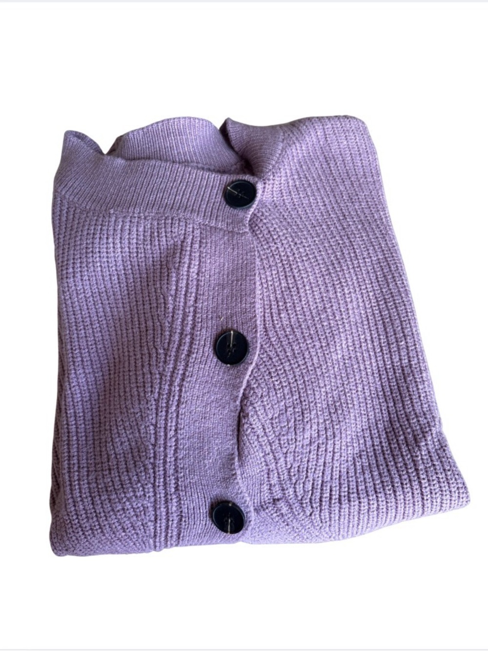 Lilac Button-Front Women's Sweater